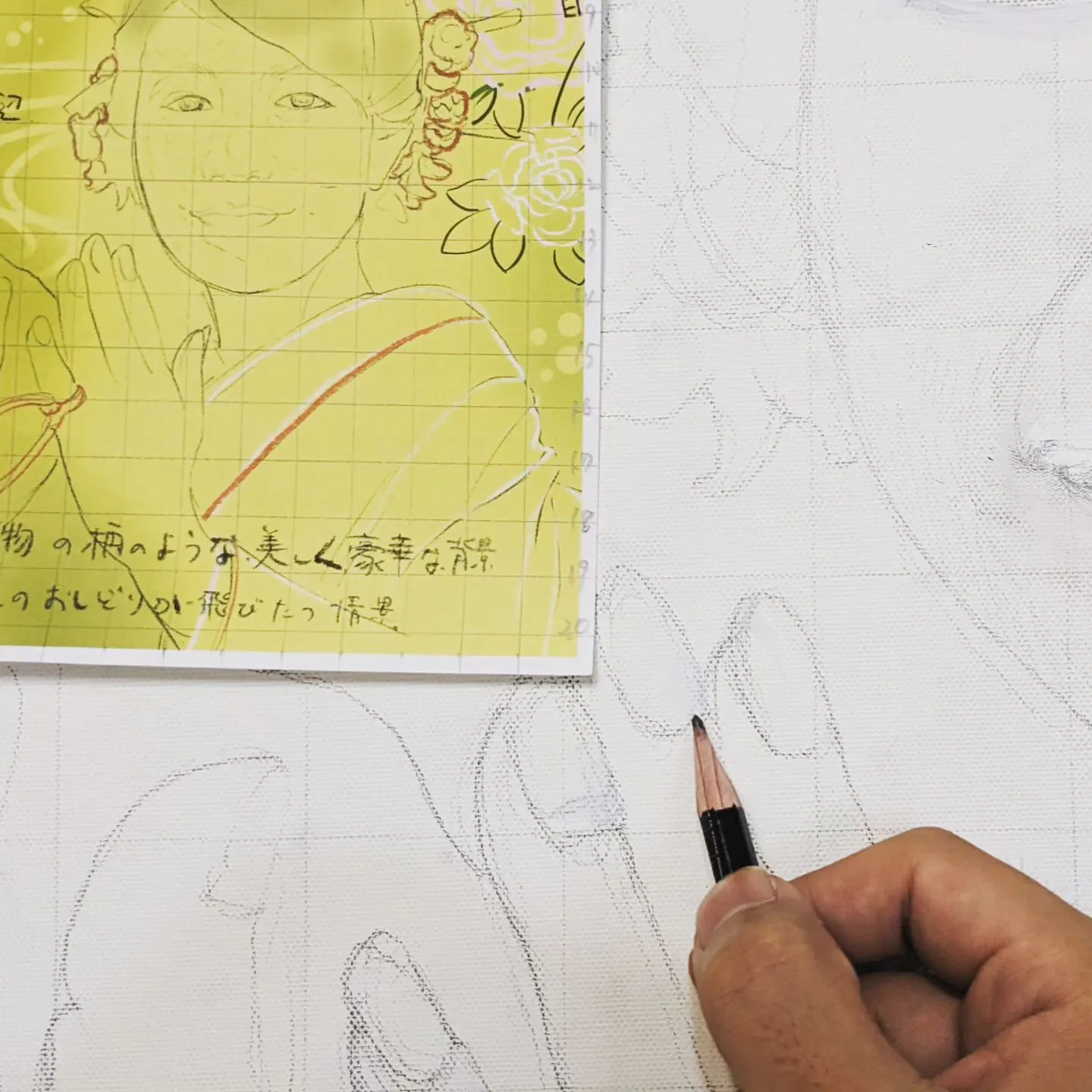 ウォールアート（キャンバス）の制作中に気づいたこと