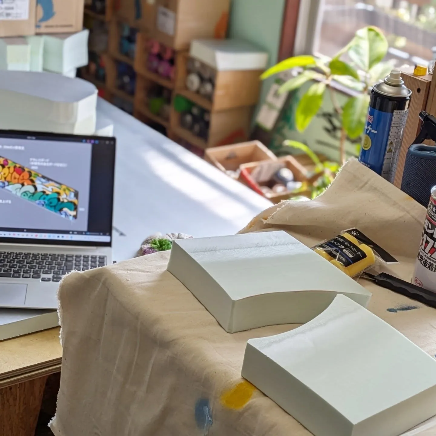 香川県直島へ、制作の日々