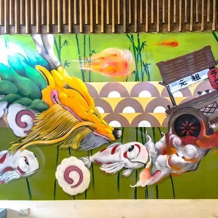 店舗内ウォールアート制作！