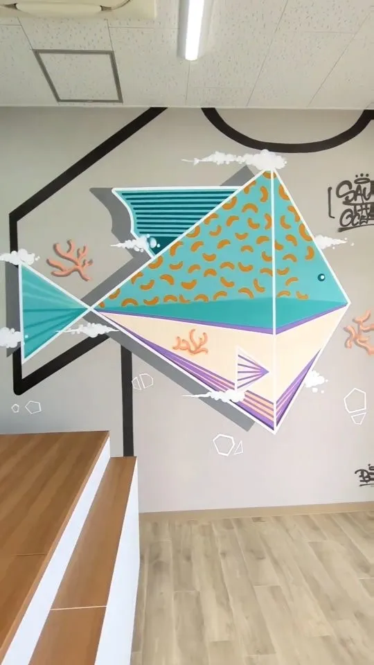 姫路市玉手にてウォールアート制作してきました！